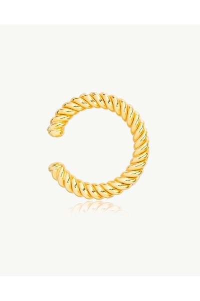 Stemma Jewelry Cercei Cercel Rope Ear Cuff din Argint 925, Placat cu Aur