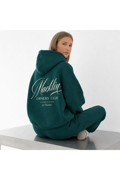 macklin طقم بدلة رياضية بقلنسوة للجنسين من Owners Club مطبوعة بمقاس كبير وثلا...
