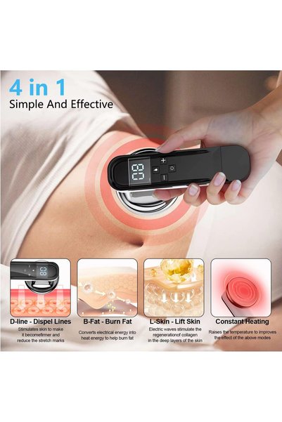 Jubilin EMS Body Sculpting Machine for Butt Lift and Toning, Cordless Rechargeable Massager with 3 Modes, Electric Muscle Stimulator for Hips Thighs Arms Belly, Home Beauty Device (White)