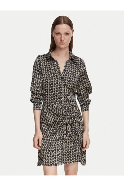Guess LACİVERT DESENLİ KADIN ELBİSE