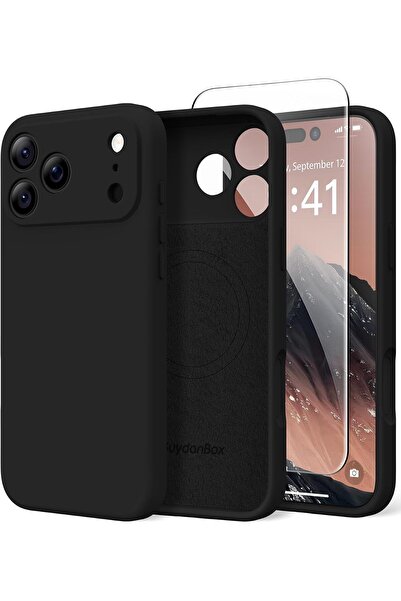 SUYDANBOX Magnetic for iPhone 17 Pro Case Silicone Black | Fit for MagSafe, S...