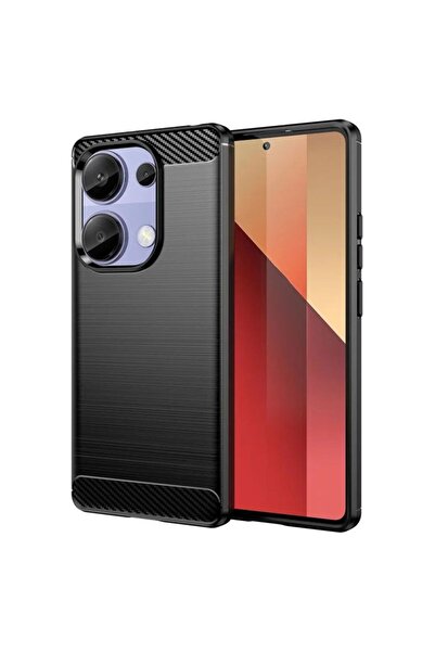 OEM Ανθεκτική Μαύρη Θήκη TPU Άνθρακα Τύπου Armor (Xiaomi Redmi Note 13 Pro 4G)
