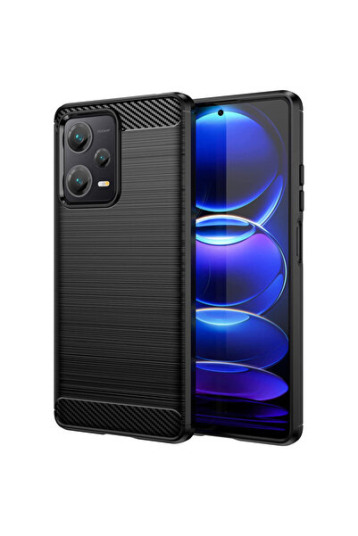 OEM Θήκη TPU Carbon Rugged Armor Μαύρη (Xiaomi Redmi Note 12 Pro Plus)