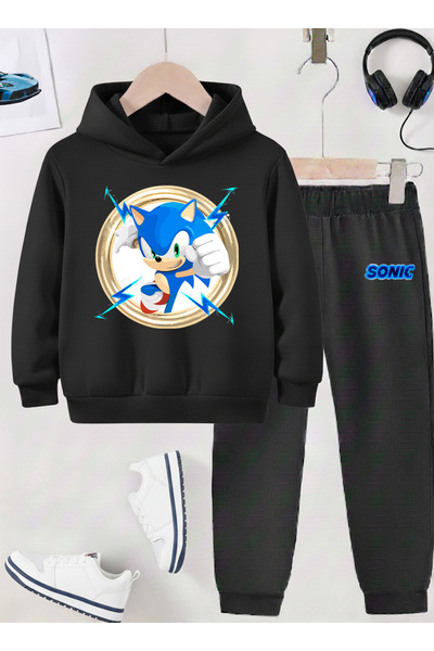 STİL-X Sonic Printed Children's Tracksuit, Shardon Soft Fabric, Unisex
