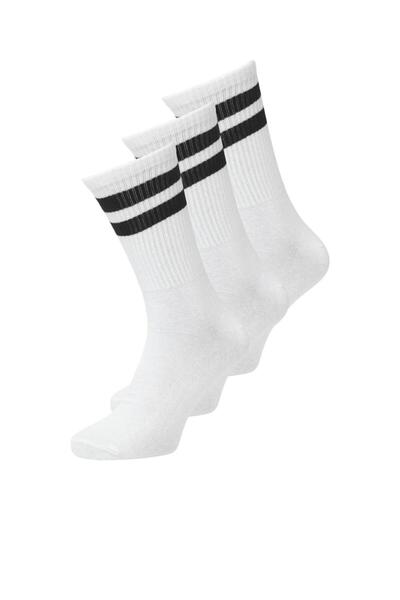 Jack & Jones Σετ 3 ζευγάρια κάλτσες άνδρας "Tennis" λευκό