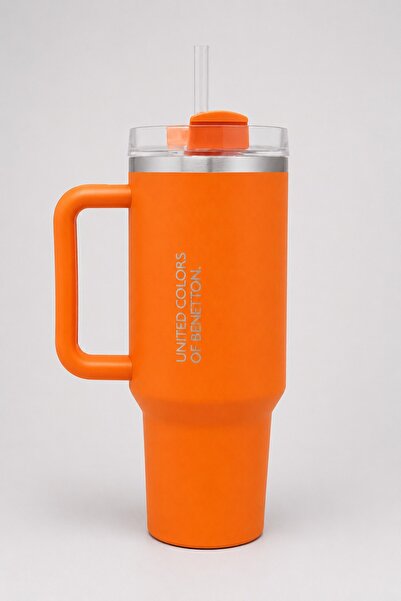 United Colors of Benetton Steel Thermos with Straw 900 ml
