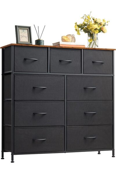 Generic SKY-TOUCH Storage Cabinet: Bedroom Dresser with 9 Drawers Wide Storag...