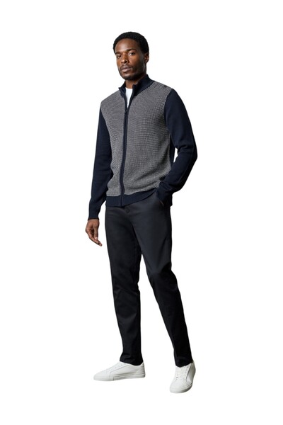 French Connection Men Birdseye Long Sleeves Zip Through Jacket