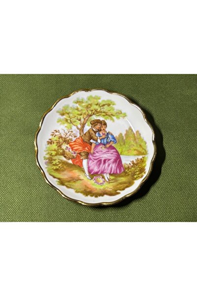 LIMOGES Porcelain Mini Decorative Plate - 9 cm in Diameter - 5625755472345
