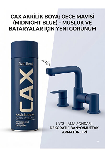 caxcolors CAX Akrilik Sprey Boya 400ml - Musluk, Mutfak & Banyo Batarya Yenil...