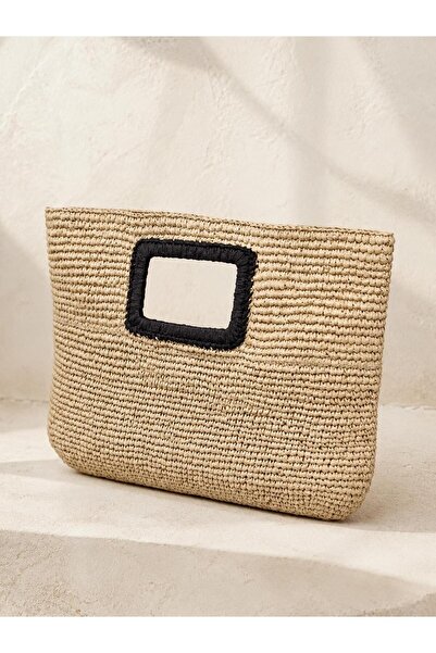Luminos Butik Μπεζ Ψάθινη Τσάντα CNT1194