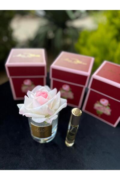 HİD DESIGN ATELIER TEKLI BEYAZA PUDRA GERCEK DOKULU ISLAK GÜL GOLD ETIKETLI +...