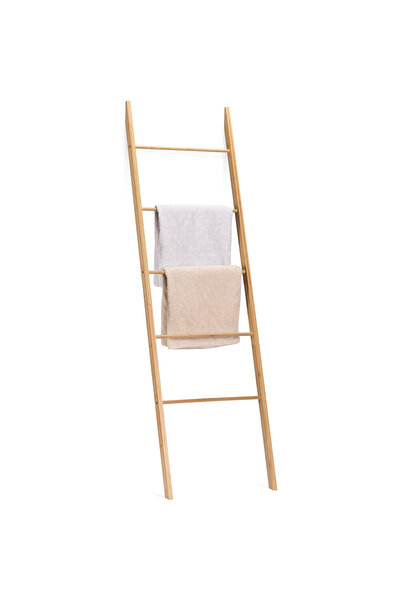 Navaris Suport prosoape tip scară din bambus, 5 trepte, 170 x 50 cm, Maro