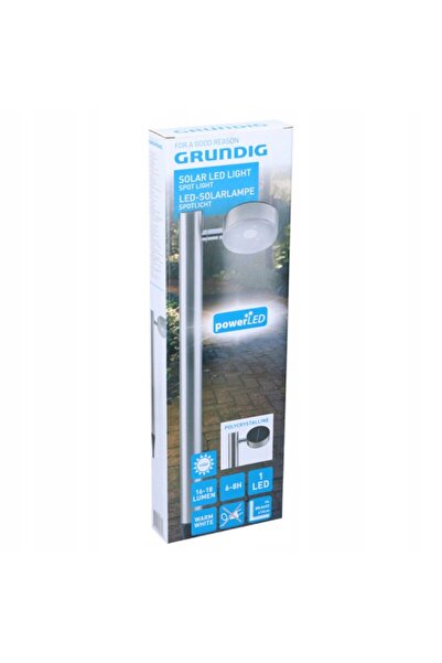 Grundig Lampă solară de grădină fără fir 65cm argintie