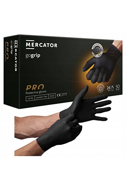 Mercator 50 BUCĂȚI MĂNUȘI NITRIL GOGRIP REZISTENTE GROASE VERDE XL