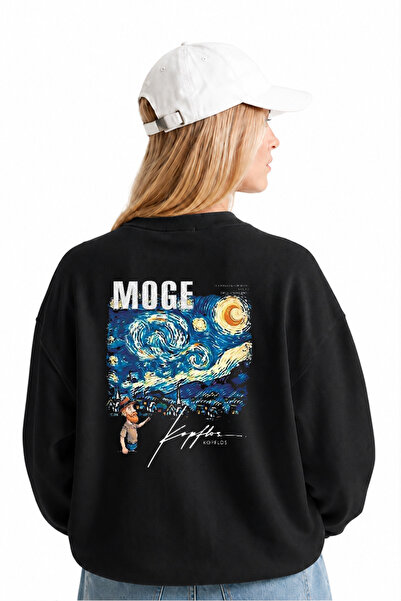Grafftee Clothing Van Gogh Themed Art Design Printed Sweatshirt Oversize Fit ...
