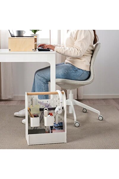 NO BRAND IKEA VATTENKAR Organizator de birou, alb, 33x21x43 cm