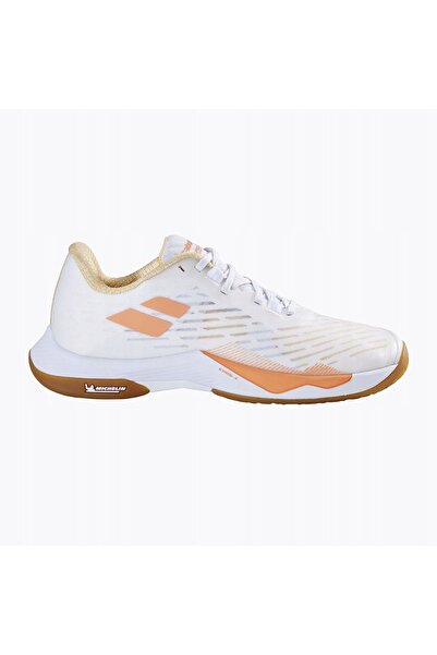BABOLAT Pantofi de badminton pentru femei Shadow Tour 5 W alb/galben 40 EU