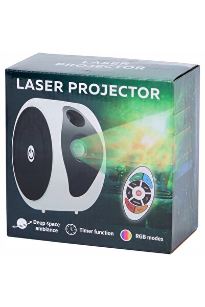 NO BRAND Proiector laser stelar, temporizator lună, culori RGB, telecomandă, ...