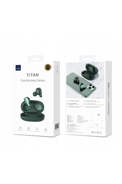NO BRAND Căști wireless intraauriculare TiTAN WiWU True Wireless Stereo Bluet...