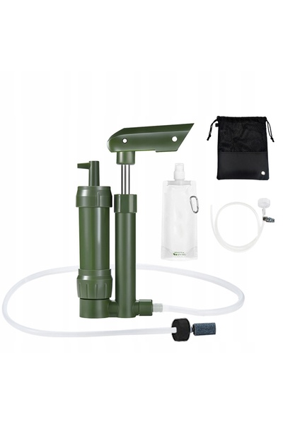 NO BRAND FILTRU DE APĂ TURISTIC + FURTUN / CAPACITATE 500 ML PUNGĂ