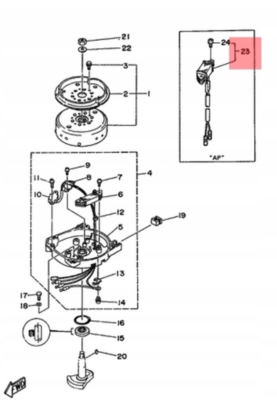 Yamaha Bobină originală de alimentare 6E0-81303-80-00