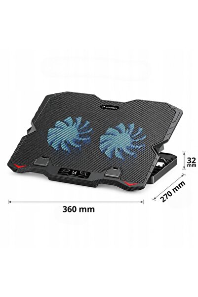 WOZINSKY SUPORT DE RĂCIRE PENTRU LAPTOPURI DE GAMING, REGLABIL, CU 2 VENTILAT...