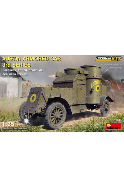 NO BRAND MiniArt 39005 Mașină blindată Austin, mașină blindată britanică din ...