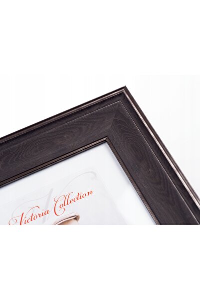NO BRAND Rama pentru fotografie 18x24, ramă largă, neagră, în stil rustic
