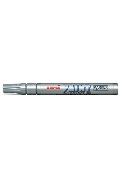 Uni Marker cu ulei argintiu PX-20 pentru metal, sticlă, plastic, lemn, piatră...