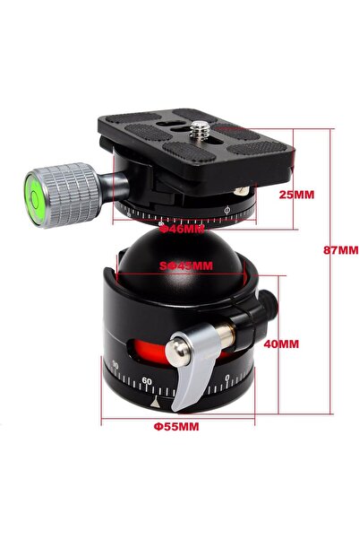 ulanzi Cap bilă panoramic la 360 de grade, din aluminiu, compatibil Arca Swis...