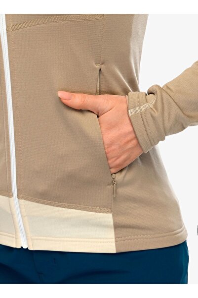 NO BRAND Hanorac cu glugă pentru femei Ortovox Fleece Light Hoody – gri nisip XS