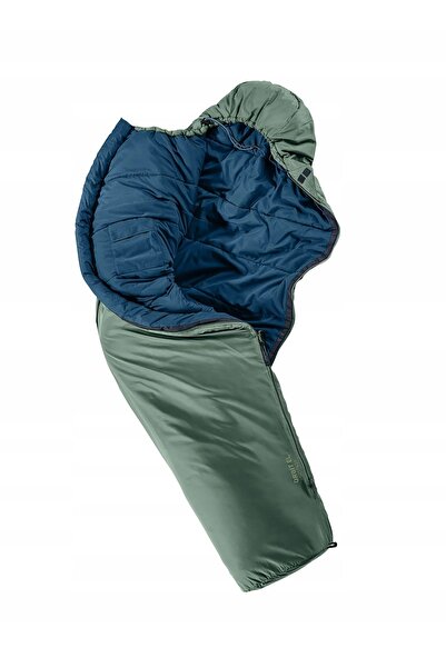 NO BRAND Sac de dormit sintetic Deuter Orbit EL +5 (200 cm) - verde mentă/sti...