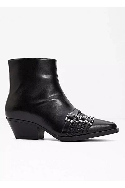 NO BRAND Cizme curcubeu cu catarame decorative negre 38