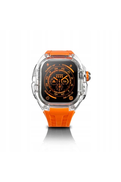 NO BRAND Curea pentru Apple Watch Seria 9 8 7 Ultra 2/1 45/49mm portocalie