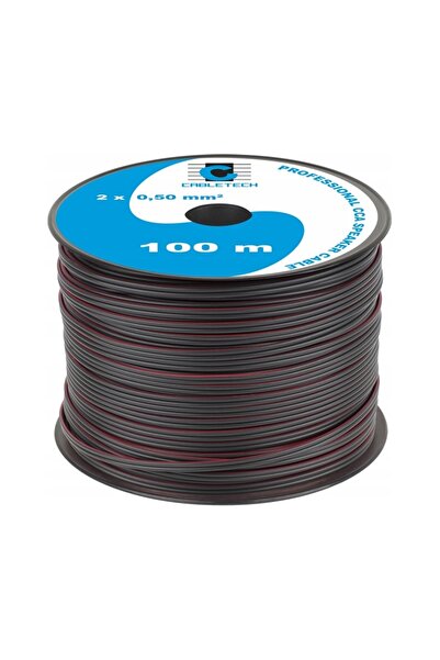 Cabletech Cablu de 100 m CABLU PENTRU DIFUZOARE 2x0,50 mm CCA, rezistent