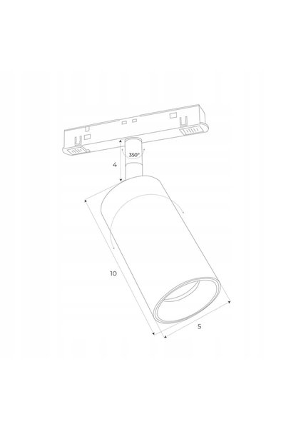 NO BRAND Maxlight Reflector Magnetic LED 9.4W 795lm 3000K 48V Culoare Caldă