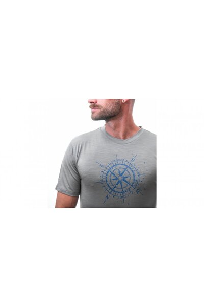NO BRAND Tricou merino Sensor Merino Active PT Tee S/S - gri compas XXL