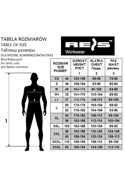 Reis Pantaloni de lucru lungi PRO-B SBP măr. 46