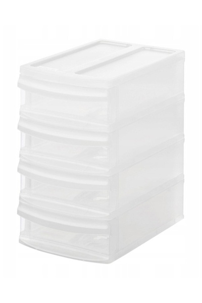 NO BRAND Sertar pentru raft de depozitare, 4 compartimente, 19.6 x 14.1 cm 35524