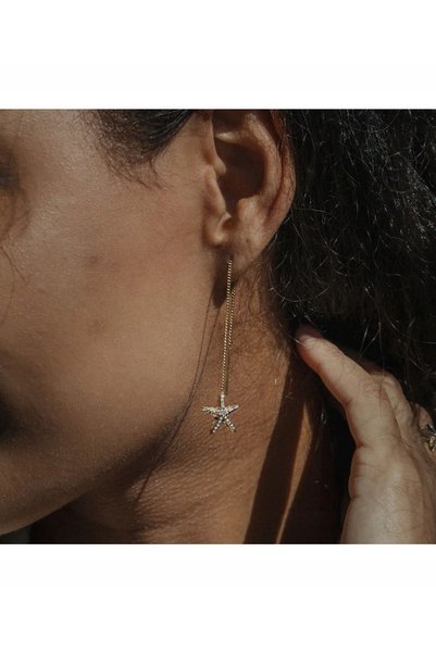 NO BRAND Cercei Paul Hewitt Sea Star Eardrop Gold PaulHewitt-PH-JE-1099