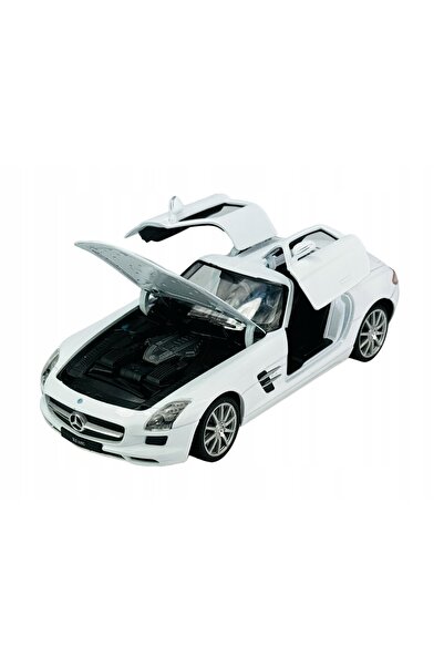 WELLY MERCEDES-BENZ SLS AMG ALB 1:24 MAȘINĂ METALICĂ NOUĂ 24025