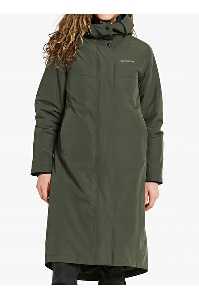 NO BRAND Palton de damă Didriksons Selina Parka - verde închis 36 (S)