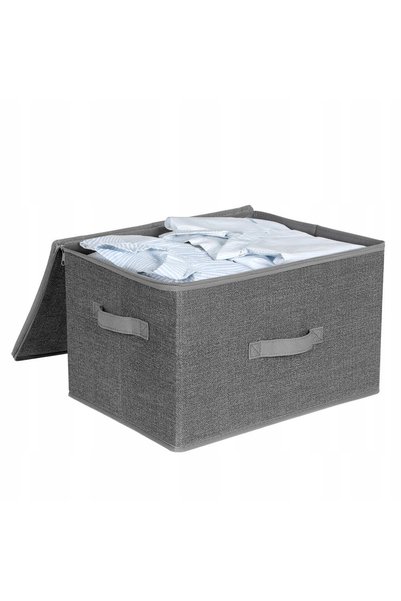 NO BRAND Cutie cu capac în nuanțe de gri și argintiu