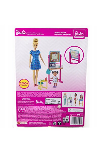 Barbie Set de jocuri Mattel cu păpușă - Profesoară în bluză albastră