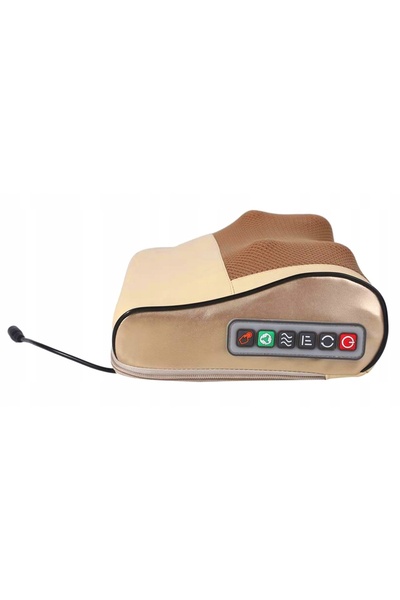 Aptel Pernă de masaj Shiatsu pentru gât și spate, cu încălzire, 24W, bej