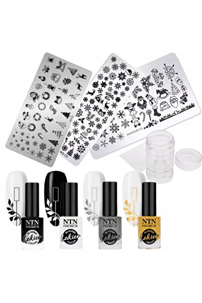 NO BRAND Set pentru ștampilare artistică VARĂ 4x lac 3x ștampilă fluture ajurată