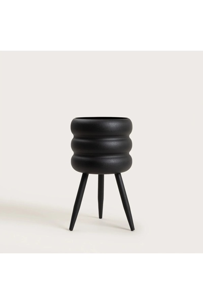NO BRAND Suport de flori BUUBLE pe picioare negru 16x28,5 cm HOMLA