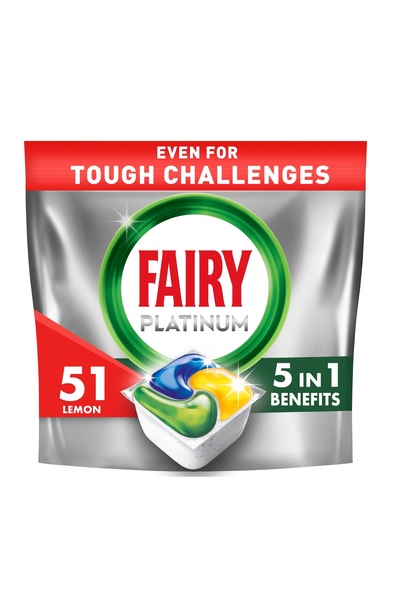 Fairy Platinum Cytryna Capsule All In One pentru mașina de spălat vase 51 bucăți
