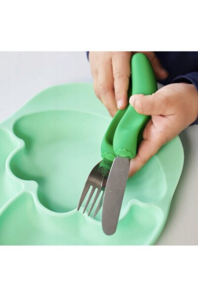 Nana's Manners Nana’s Manners: farfurie cu ventuză din silicon VERDE